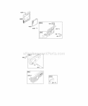 Air Cleaner Exhaust System Diagram and Parts List for 128702-0672-01  Briggs and Stratton Engine